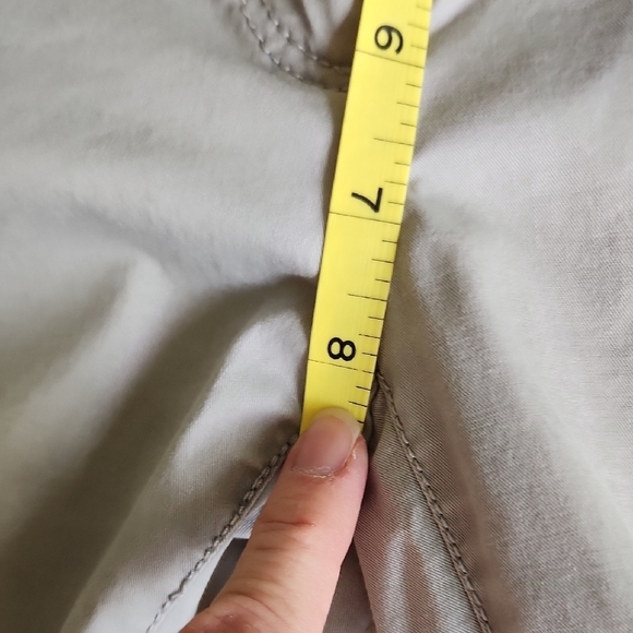 Eileen Fisher Flat Front Women's Clay Gray Chinos - Picture 3 of 8